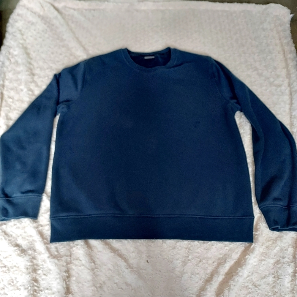 Eddie Bauer Ultra Soft Blue Plush Thermal Sweatshirt XL Cozy Comfy Cool Weather